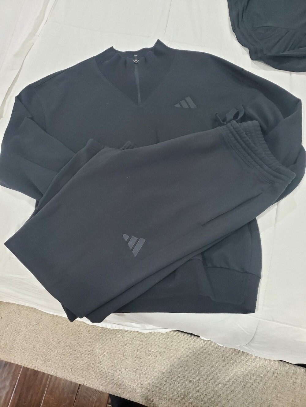 adidas Black Men's Sweatpants & Pullover Set